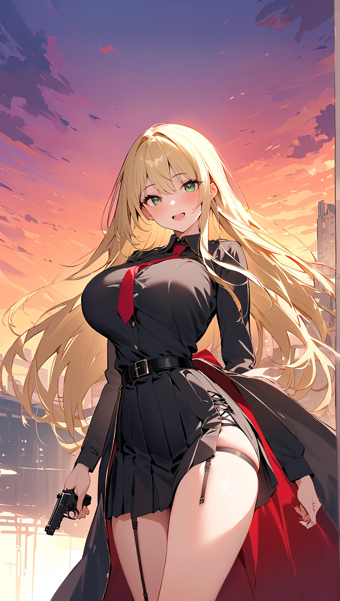 (masterpiece, top quality:1.5), (nsfw:1.2),   handsome face  , reliable leader     , chairman, kind expression, beautiful girl:1.2, alone:1.3, (blonde hair:1.2), (long hair:1.2),       straight hair      , ( :1.2),  long hair, Big Breasts, thick butt, is t...