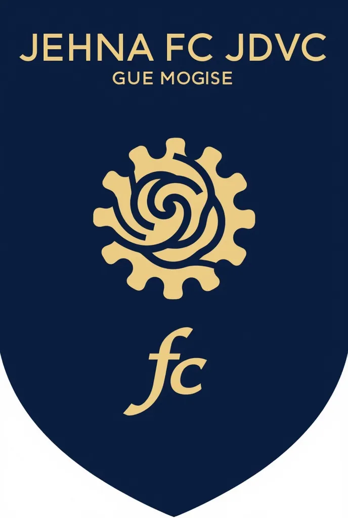 Blason FC Jean de Verrazane :
	1.	Forme générale :
	•	Le blason prend une forme classique de bouclier, avec une base légèrement pointue pour un effet plus dynamique.
	2.	Couleurs principales :
	•	Navy blue (bleu marine) pour le fond principal du blason, re...