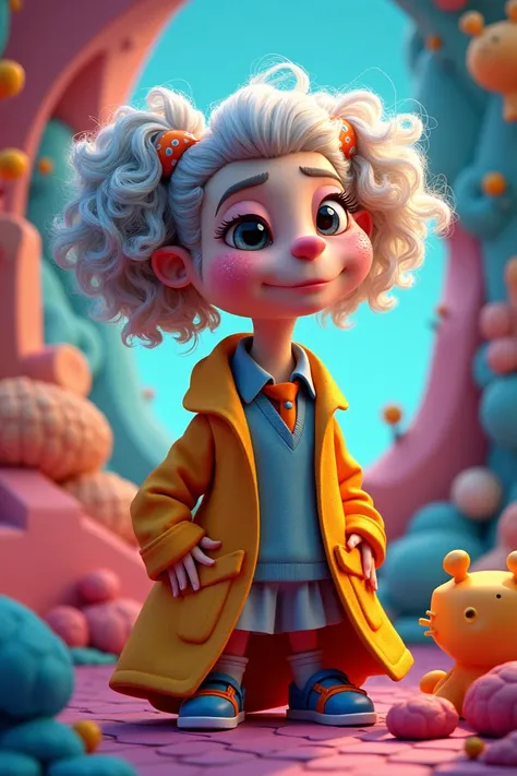 3D Professor Joilda, logo, colorful and full of brilliant details 