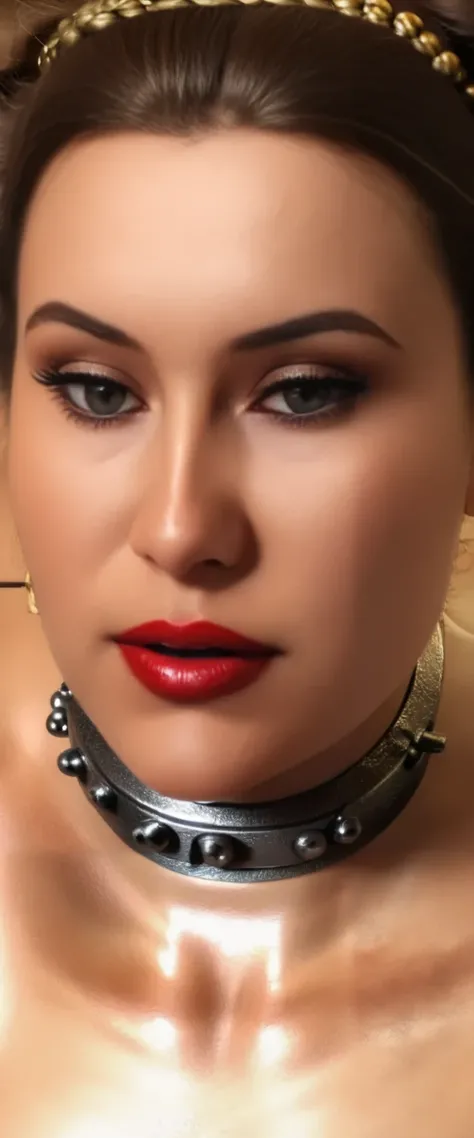sfw:2.stop,score_9, score_8_up, score_7_up, score_6_up, score_5_up, score_4_up, realistic, 18-year-old Princess Leia in (erotic (slave_outfit)),red lips,alien harem,(golden_shackles), red lips, (Hardcore_sex), Horney, exploited girl, (Sex) worker, Naughty...