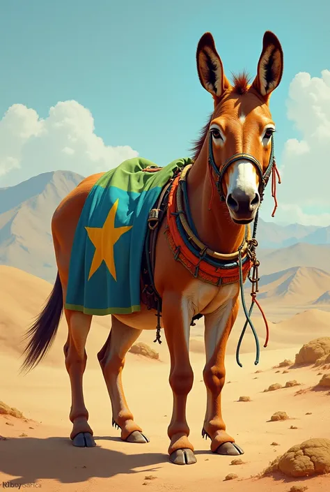 Donkey with Real Somalia 🇸🇴  Flag