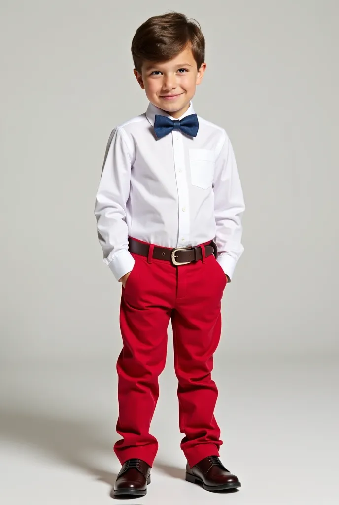 Jeans for boys white shirt red pants hanger and bow tie Image about it