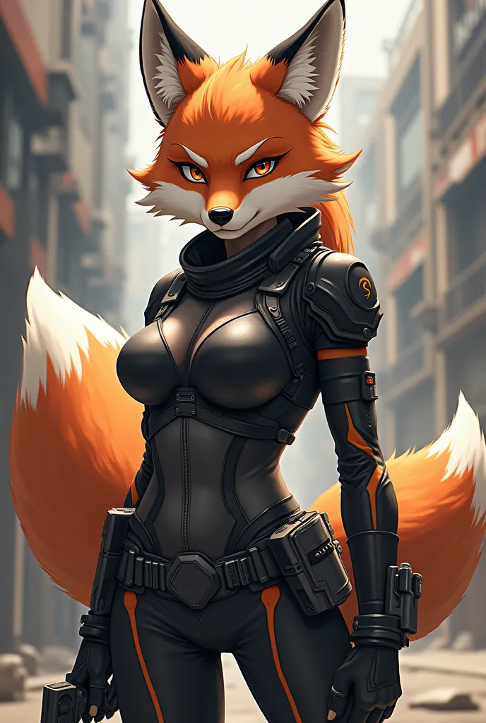 Hot anime fox solider in a fursuit 