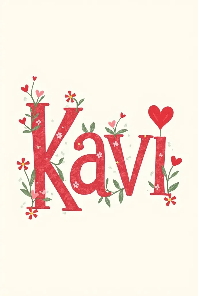 Create art for girls name, her name is Kavi. Ao please make an art for include word in kavi for loving status 