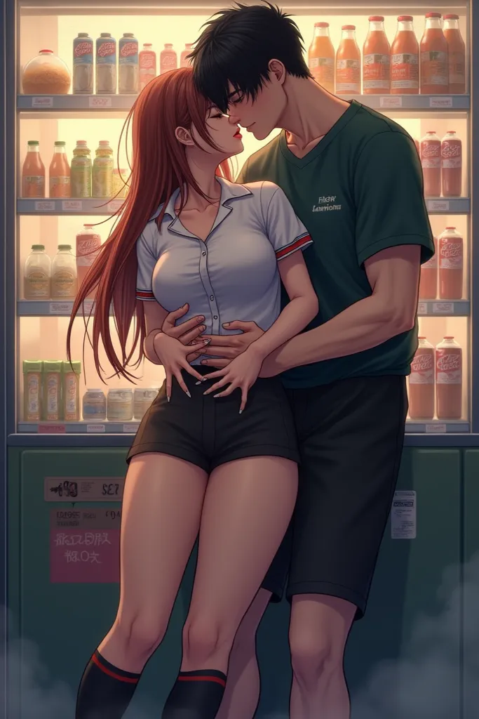  beautiful, (  masterpiece), ( top quality),    Detailed Illustration  ,  perfect eyes,  perfect face, (( hug from back )), crotch sex acts, lean forward, and (( grabs the chest from behind)), male, {highest quality}, {very aesthetic}, {Ultra High Precisio...