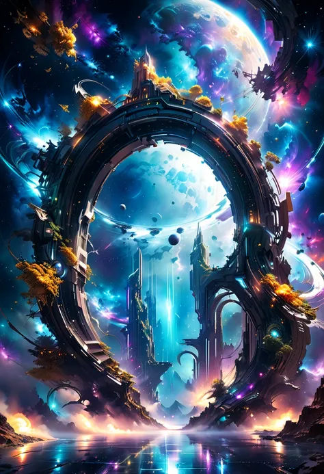 Forgotten gateway to unknown space, by Ross Tran, best quality, masterpiece, high-definition details, 8k