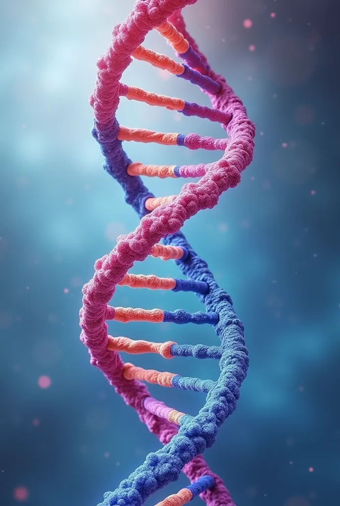 draw the chain of
DNA with the pairing of nitrogenous bases (Differentiating each base
nitrogenated with a different color) easy to put on