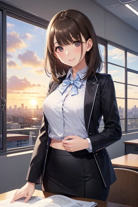 Anegasaki Nene, shiny brown hair, beautiful brown eyes, smiling face, sparkling pupils, (fine grain), highly detailed eyes, highly detailed face, highly detailed eyes,, (masterpiece:1.2, best quality), ((only1 girl)), cowboy shot,





(masterpiece:1.2, 最h...