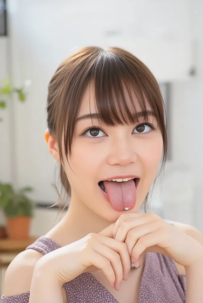      Beautiful Brown-Haired Woman Screaming with Her Eyes Closed   ,     randomly draws the face of a woman who has experienced an intense orgasm , ((白いノースリーブタートルneckドレス)) , ((    {x} Bend your head   )) ,   Close up with eyes    , (   8KウルトラHD  :0.8),   S...