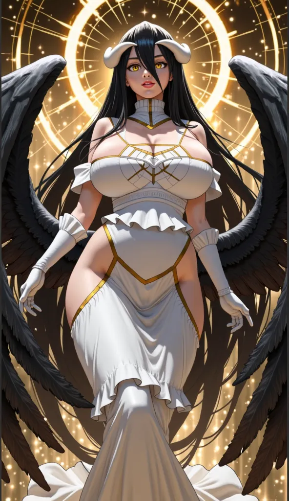 a (super realistic) Beautiful girl , Albedo from overlord, the best high quality, best quality,  illustration, cinematic lighting, ultra  details,  details face, sexy face, ( details eyes:1.05), (realistic eyes:1.05), best quality, hyper  details, beautifu...