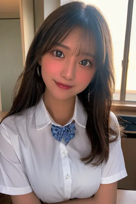 table top, top quality, shape, very well detailed, finely, High Resolution,   8k Wallpaper, 完璧なダイナミックな構shape, beautiful and delicate eyes,Tokyo Trends＆randomly introduces cute hairstyles,  natural colored lips, random sexy pose,cute smile、  girl、私を狂わせるほどbe...