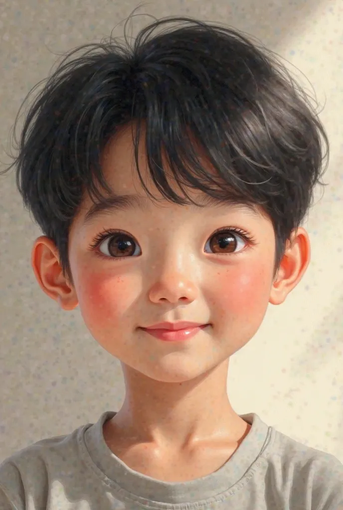 Cute Korean boy realistic 