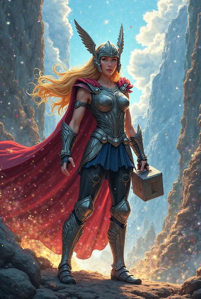 Rapunzel dressed as thor