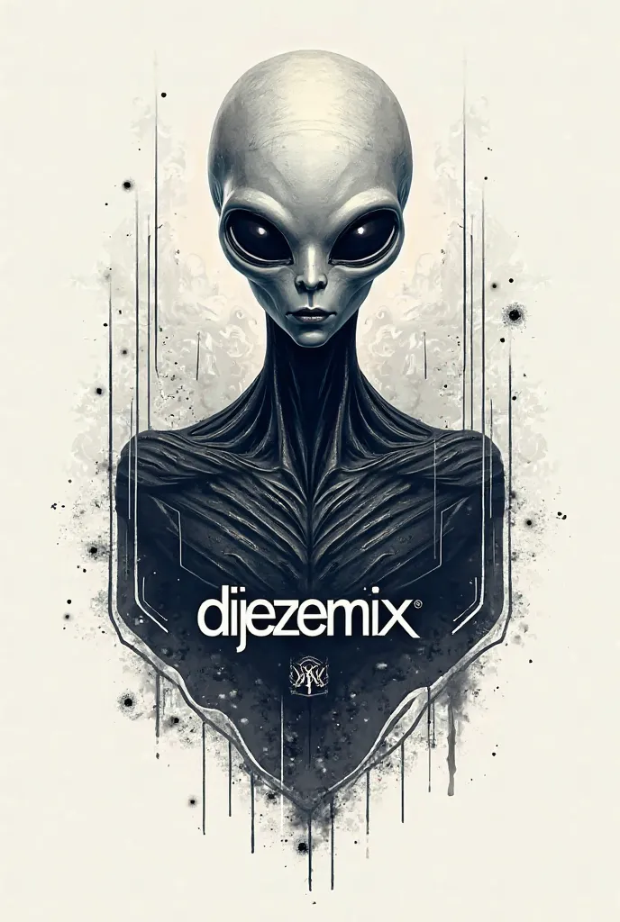 Logo with an alien and that says DJEZEEMIIX 