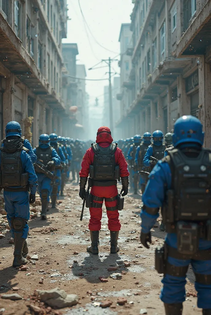 10 counter terrorist in blue vs one counter terrorist in red characters from standoff 2 or Cs2