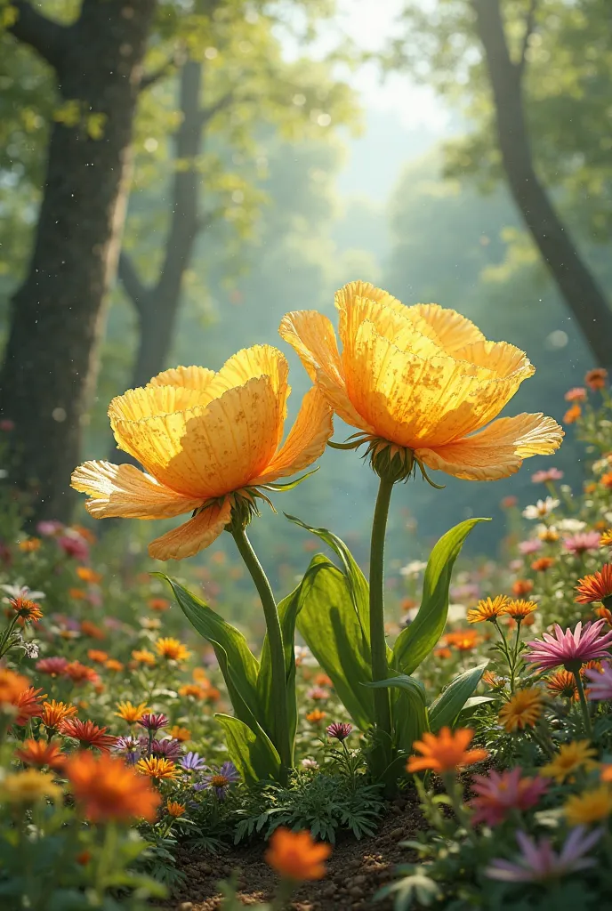 Corn tortilla flower garden