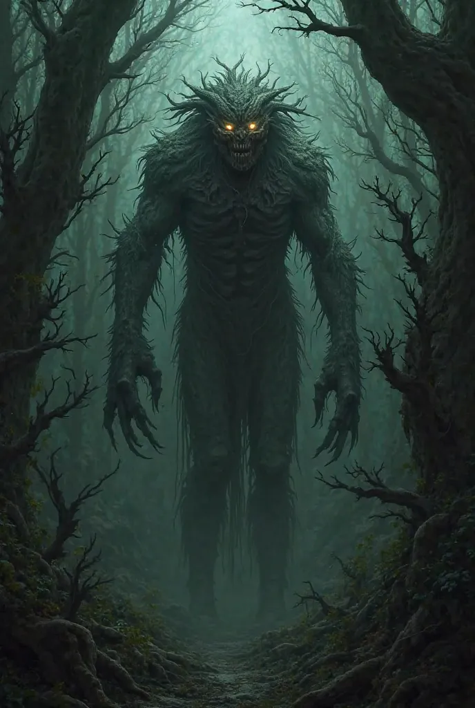 And he becomes a creepy monster and lives in the forest 