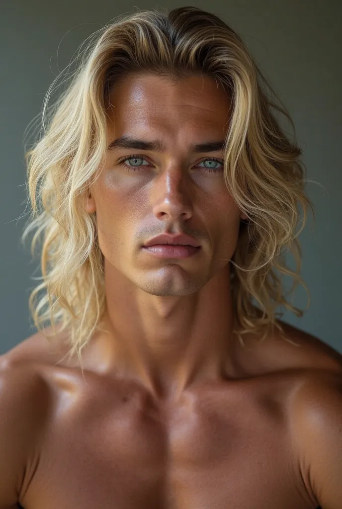 Male, 24, short 5,8 , blue eyes, long blonde hair that goes down to chin, sorta muscular