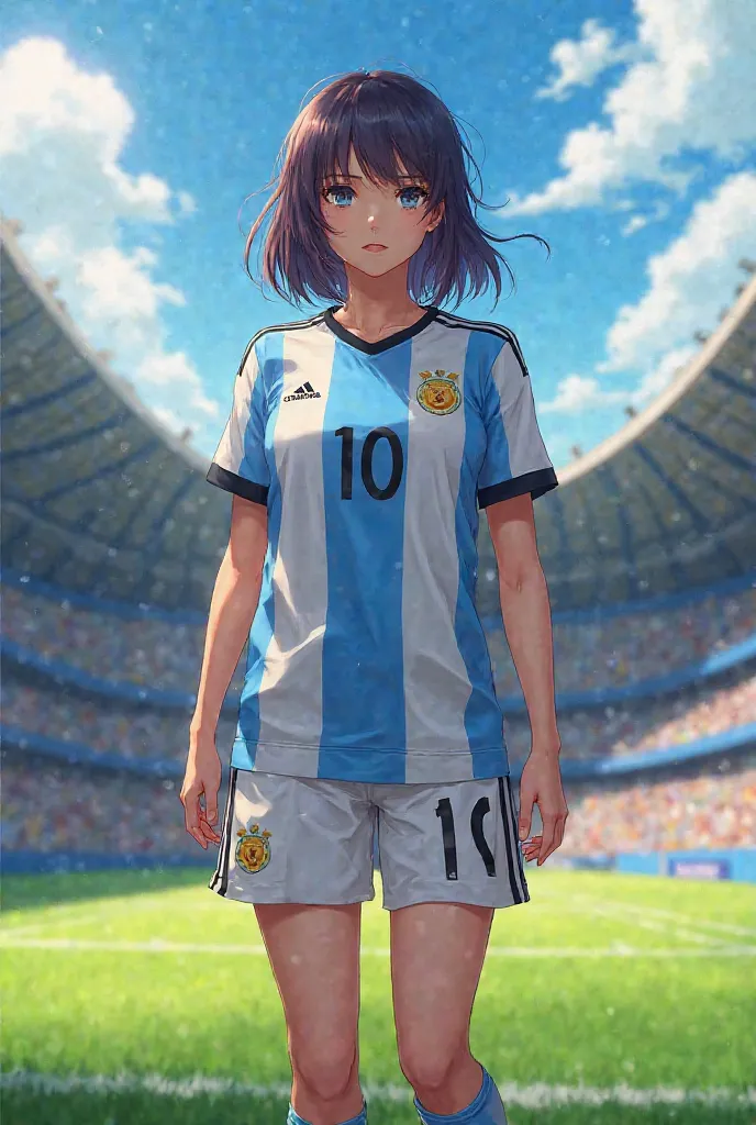 Hinata Hyuga, who wears the number 10 jersey for Argentina and has the name DIGHI written on the back of her jersey