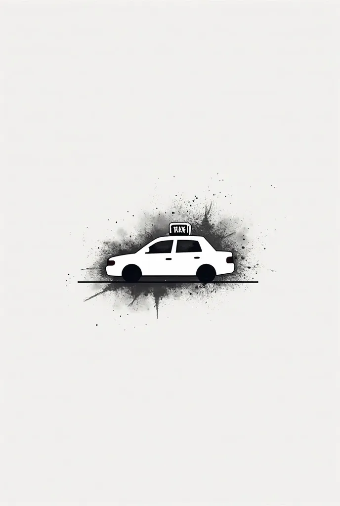 Generate white taxi apart logo 