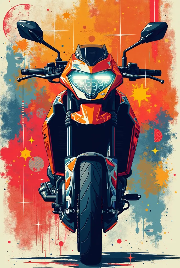 Generate a KTM logo in pop art style