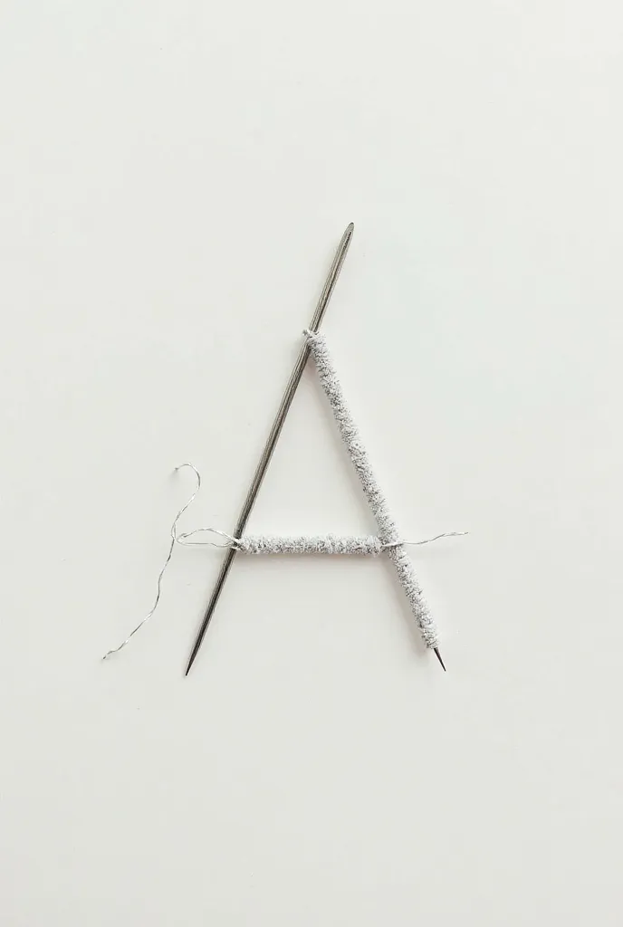 You can remove 2 needles and leave the thread without a needle so that the letter A is still kept