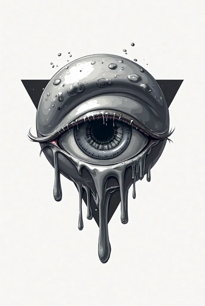 Make a uniqe and rare and creative logo for a clothing brand named v1sion and add a melting eye design 