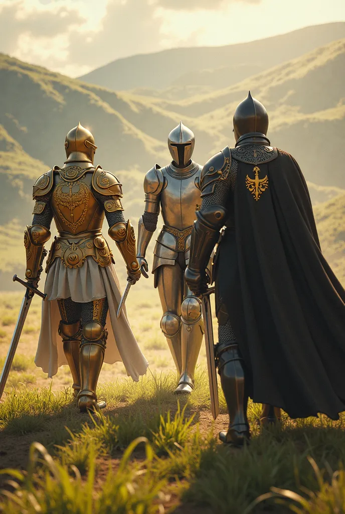 The Golden Knight, the Silver Knight, and their nemesis, the Dark Knight, shine brightly