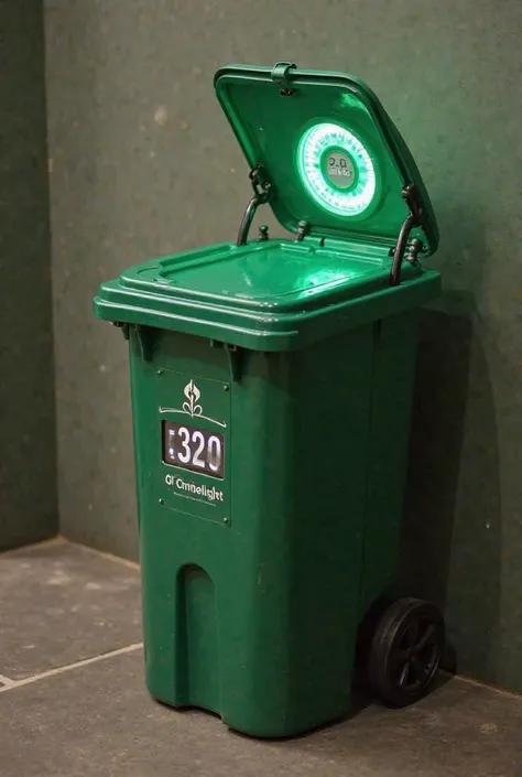 is played. It represents the garbage can connected to a digital meter that shows how many times it has been used correctly.
	• Add an idea of incentives, , such as after a certain number of uses, a special light comes on or a motivational message.