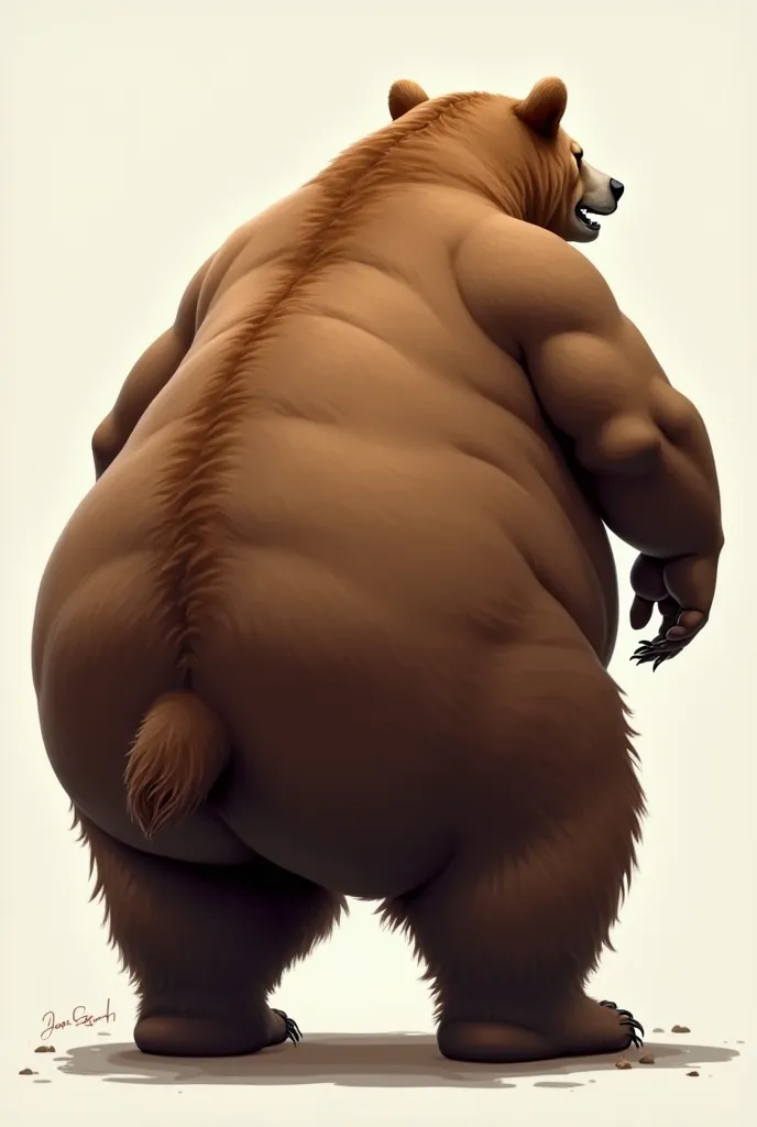 Bear(Maron)With a gigantic ass (naked)showing his ass (opening my ass)