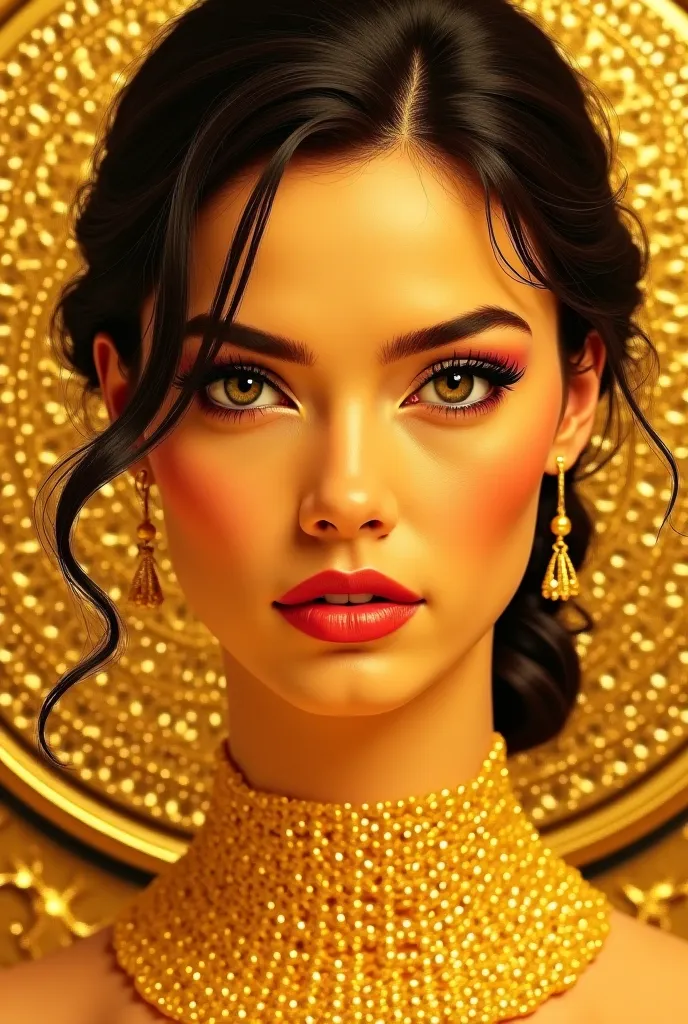 Gold coin with the image of the Megan fox face