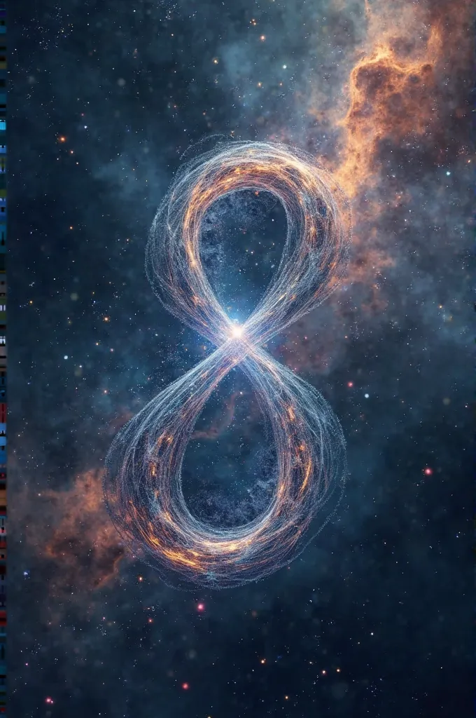 Stylish infinity symbol in cosmic space 