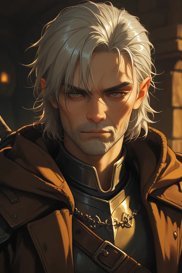 ritter/Paladin (older man, Light black hair, bart, nice look, Nice quiet style) (Dungeons & Dragons Style)