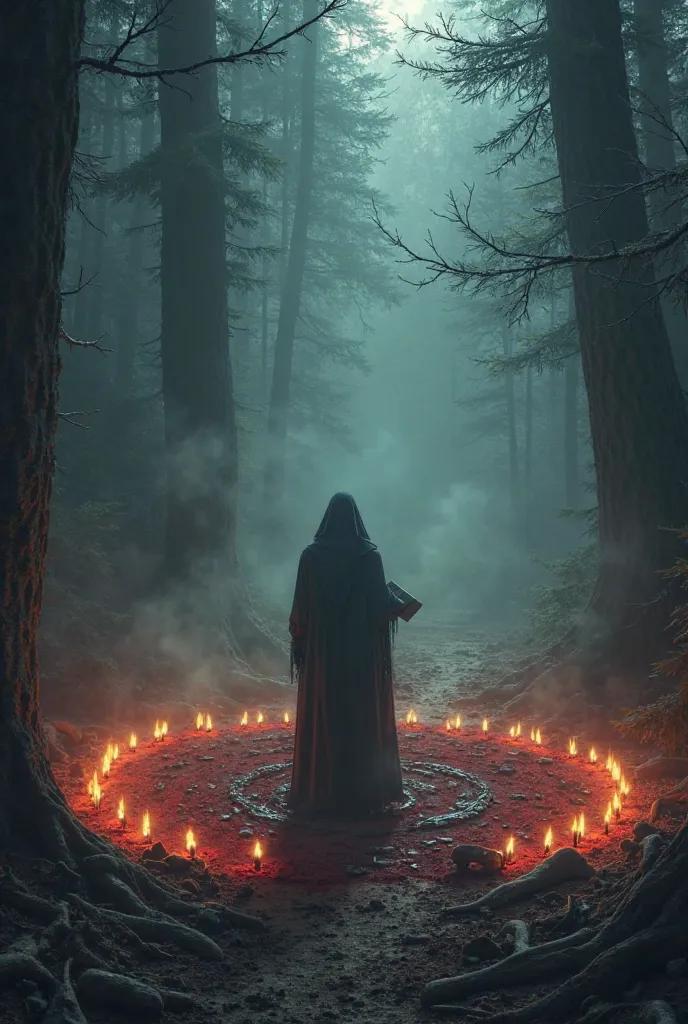 In the deep forest where the moonlight shines through the big trees in a silver beam, you step into a sacred space that locals tell us is a place of evil spirits. In the middle of the forest there are circles painted with red powder, inside the circle are ...