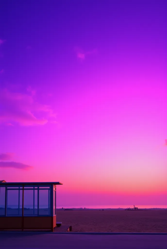 Change the sky to a purple sunset