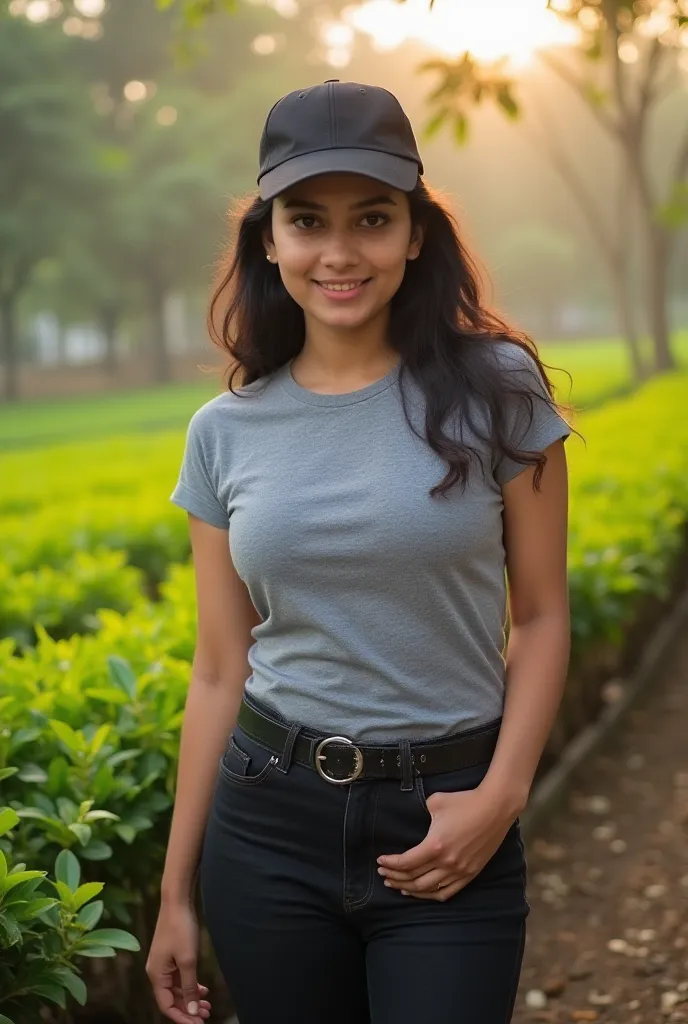 a indian woman,30 years old age beautiful lady,full sexy body figure,fairness skin lady,average slim sized body,milf hanging breasts,full buttocks,she is wearing tight black jeans and gray colour t shirt and wearing jersy over the t shirt,a black cap on th...