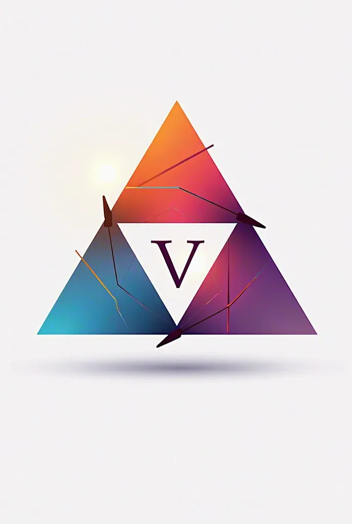 Create a logo that says Valerie inside a triangle whose side measures 15 cm on one side