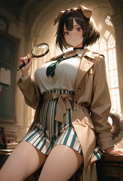 masterpiece, source_Hentai, best quality,  Amazing quality ,  is very beautiful , has a high resolution,  very detailed,  lighting, colored, ridiculous results, The latest,dog detective,
expressive eyes, The upper part of the body, Detailed face, pretty fa...