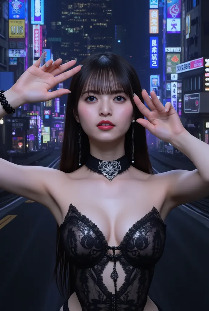 Kabukicho's Queen, cinematic lighting, UHD, masterpiece, accurate, super detail, high details, high quality, award winning, best quality, highest, 16k, ultra detailed face, ultra detailed eyes, ultra detailed lips, ultra detailed hair, realistic textured s...