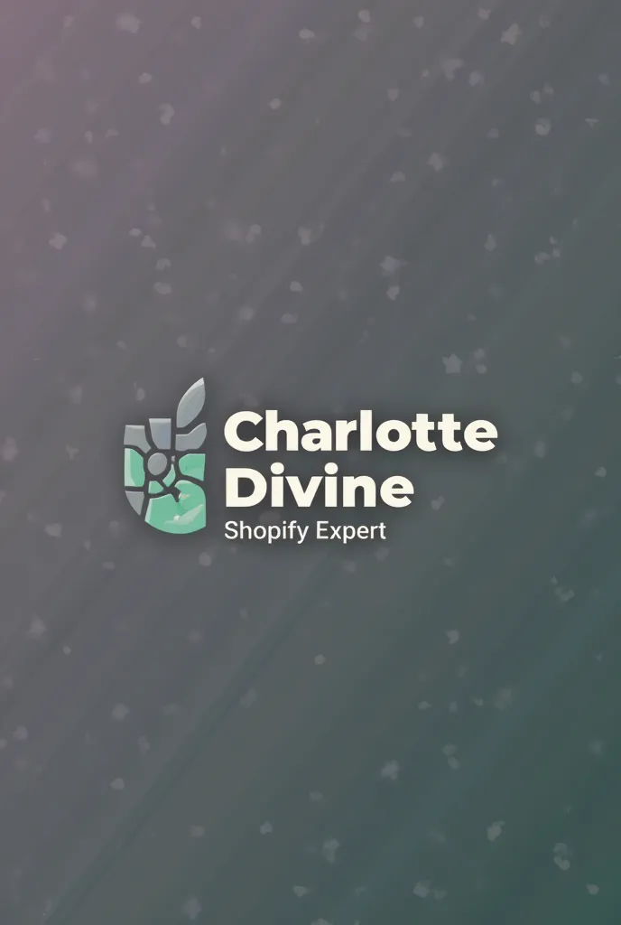 Create a logo for a Shopify Partners named Charlotte Divine Shopify Expert make it grey violet and a touch of green 