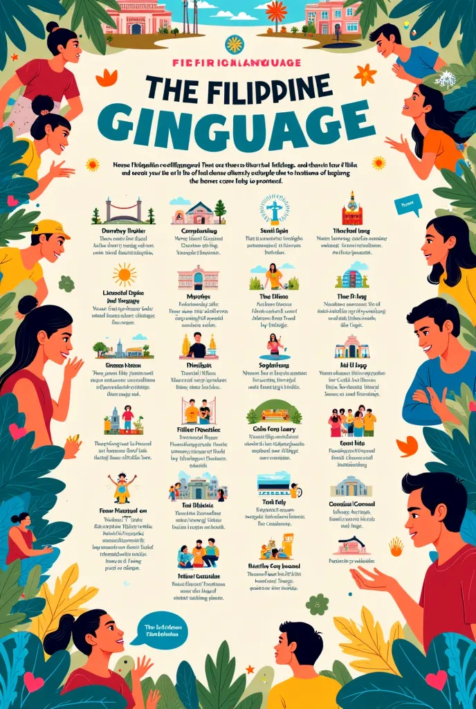 Create a brochure about enjoying the use of the Filipino language