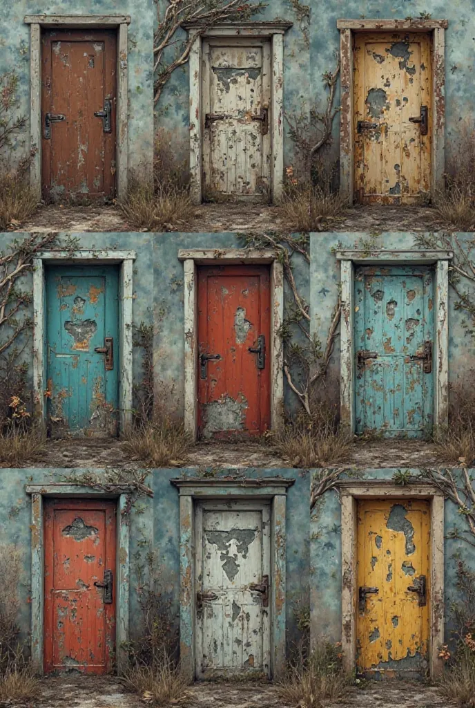 10 roadside doors that are in excellent condition to a state of old and breaking 