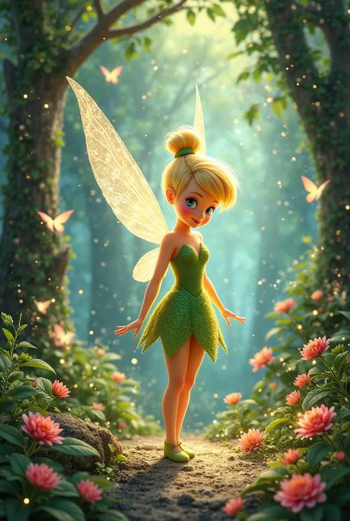 Can you create a birthday invitation for Aranza Agostina Escurra Veron about the magic fairy Tinkerbell on April 11, 2025 at 8 in the evening 