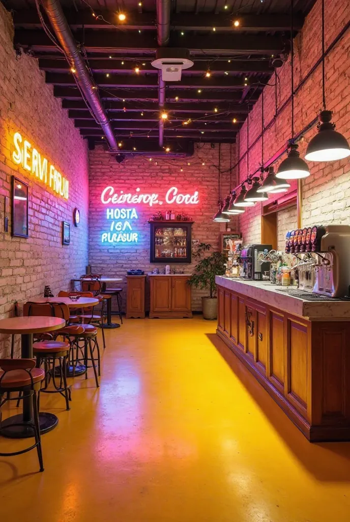 A left-sided fence with corner pallets with a distance of 120 cm from the door in the middle of the commercial space that measures 120 cm wide by 400 cm long by 300 cm wide a bar for soda fountain with devices for making Eskimo milkshakes a small sink,yell...