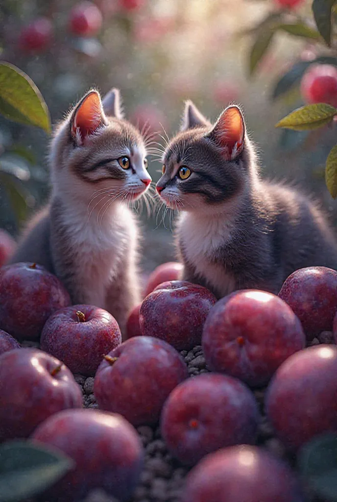 Combine plums and cats