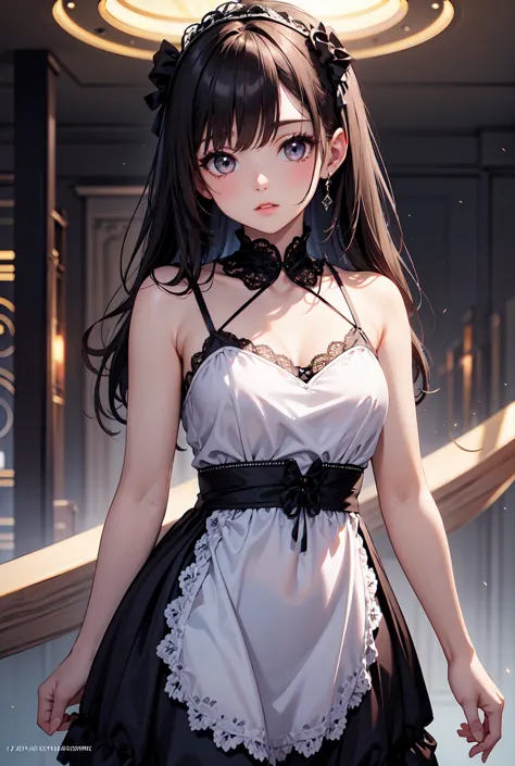 (best quality, masterpiece:1.2), official art, unity 8k wallpaper, 1girl, , flat chest, large eyes, glistening skin, beautiful hair, glossy hair, Bright eyes, thick lips, gloss lip, flushed, Gothic and Lolita, (stand:1.2), whole body
BREAK
bokeh photograph...