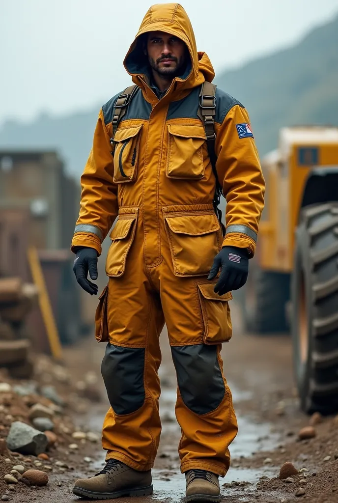 Venezuelan cargo jumpsuit with waterproof jacket from those available in Venezuela 