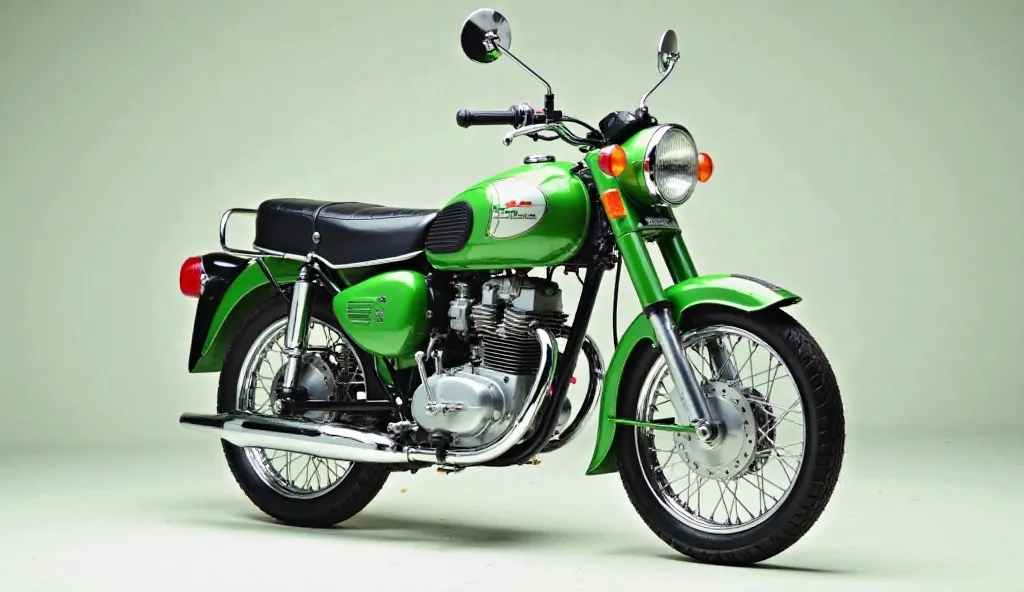 
   1963 Kawasaki B8 125 –   Furnt view Green color   