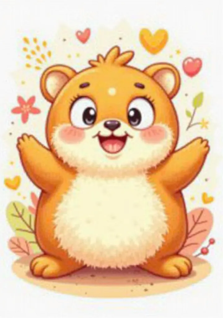 Generate a funny and cute line sticker