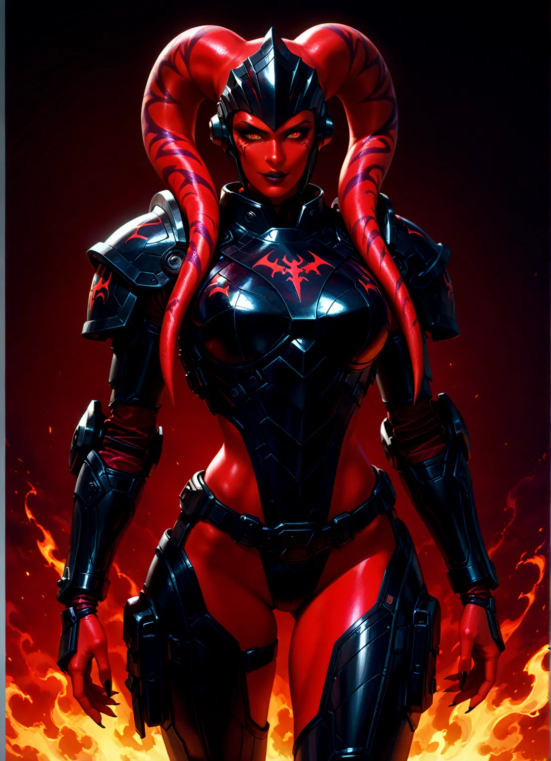 Twi'lek woman red skin sith trooper armor